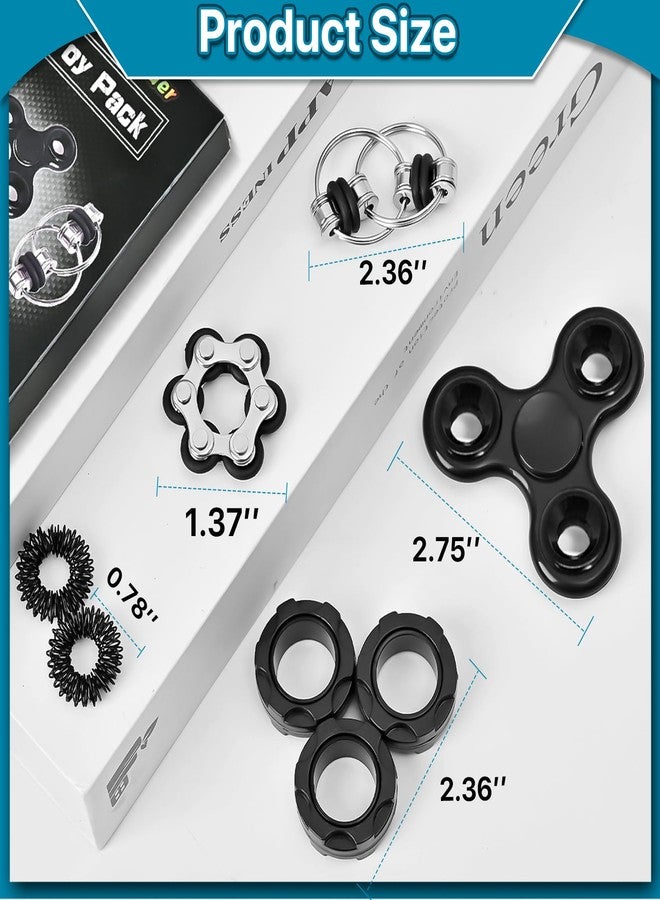 Dr.Kbder Fidget Toys Adults Pack 6PC, Christmas Stocking Stuffers for Teen Boy Fidgets for Classroom Cool Gadget Desk Toys for Teens Figette Spinner Figits Ring ADHD Autism Must Have Stress Anxiety Relief Toy - Image 2